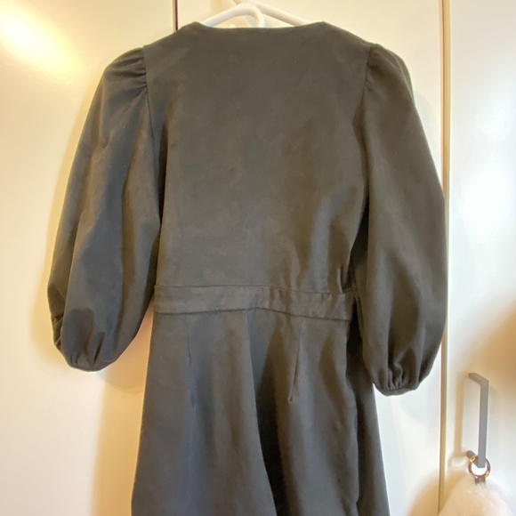 Zara Suede V Neck Long Sleeve mini dress - Picture 6 of 6